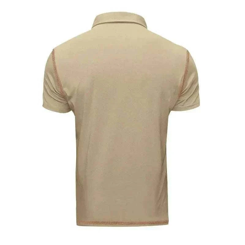 Men's GolfThing performance golf polo shirt with detailed sleeve and chest pocket