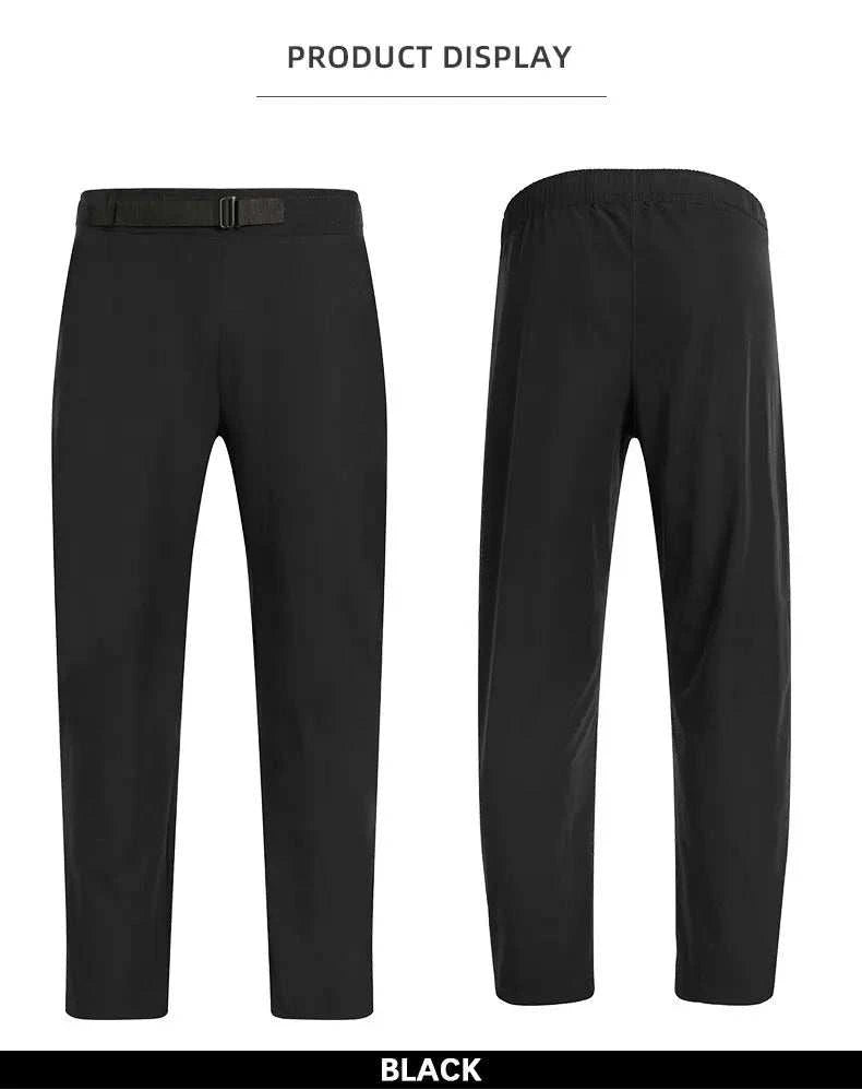 Mens lightweight breathable golf trousers with black belt