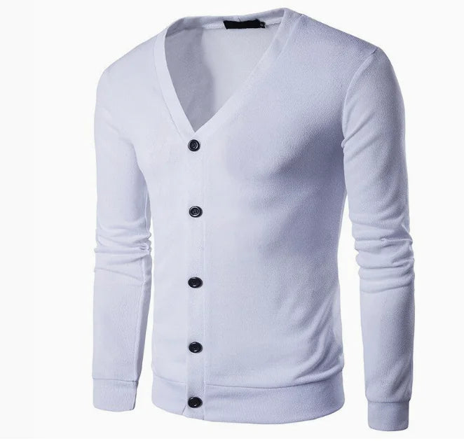 GolfThing Signature Knit Golf Cardigan Sweater - Red