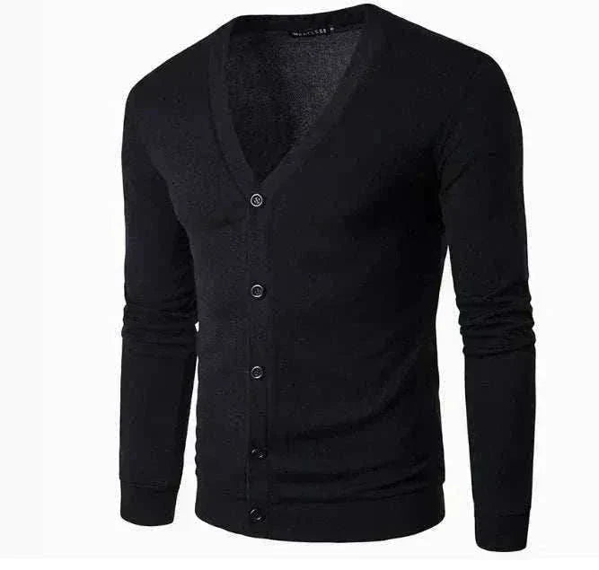 Orange GolfThing signature knit golf cardigan with V-neck and buttons