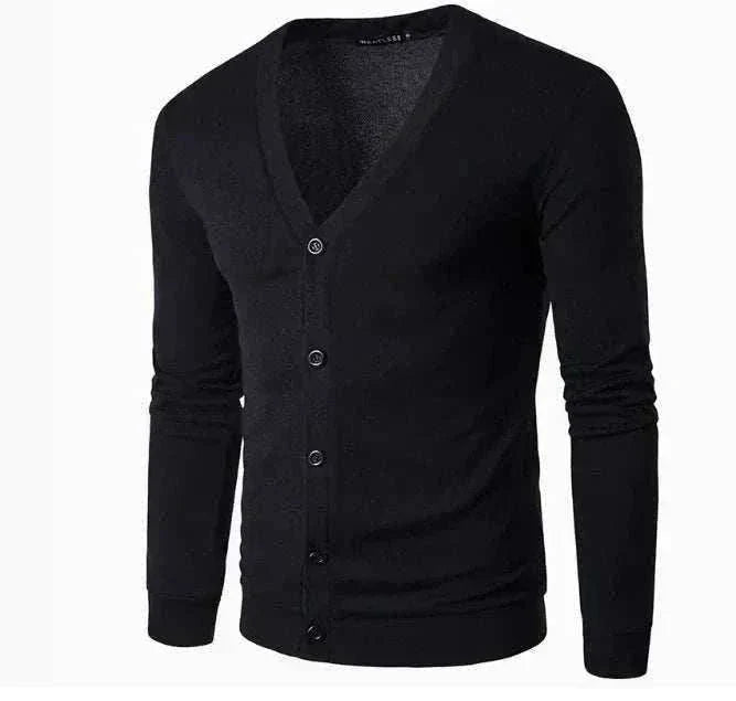 Orange GolfThing signature knit golf cardigan with V-neck and buttons