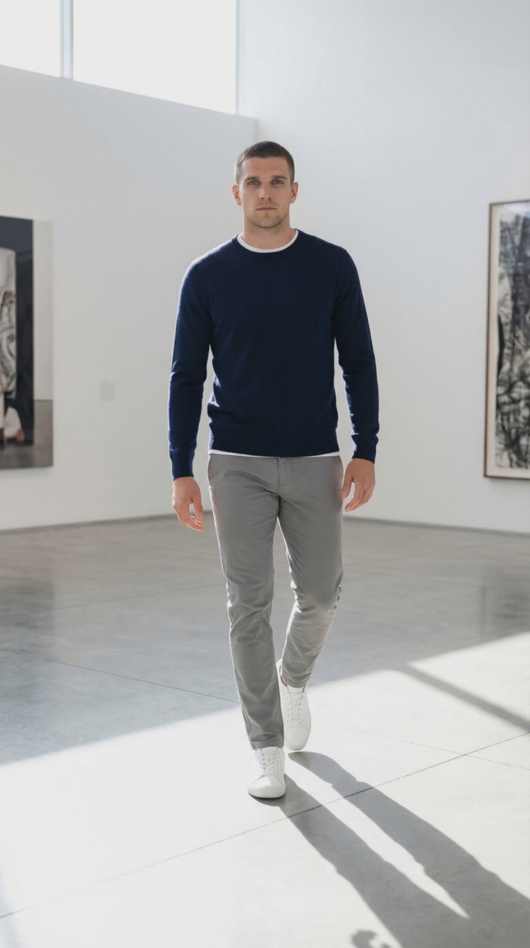 Load video: A video of a male doing a deep squat in GolfThing 4-Way Ultra Stretch Chinos