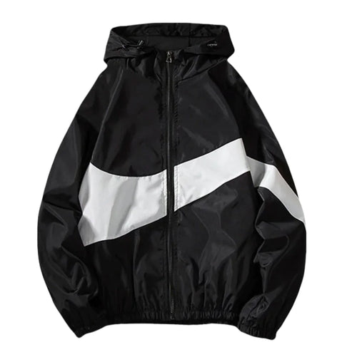 GolfThing Colourblock Golf Windbreaker - Black