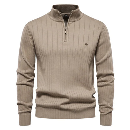 GolfThing High-Quality Club Knit Golf Sweater - Brown