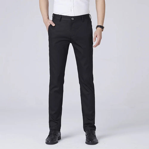GolfThing Elasticated Golf Trousers Slim Fit Black