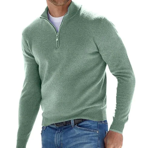 GolfThing Men's Quarter Zip Jumper - Costello Golf Jumper Green