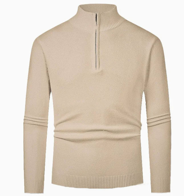 GolfThing Heritage Knit Polo Golf Sweater Brown
