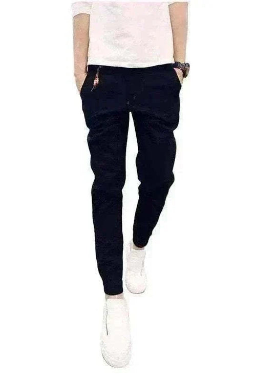 Soft cotton cuffed golf trousers with adjustable waistband