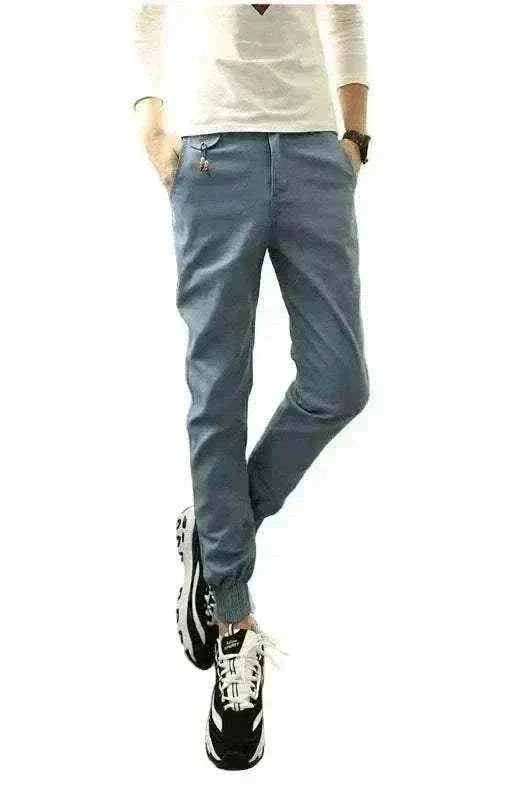 GolfThing soft cotton cuffed golf trousers in beige