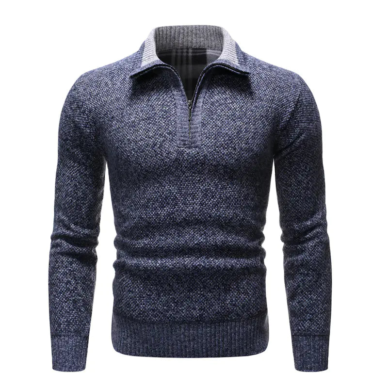 GolfThing Heather Knit Quarter-Zip Sweater