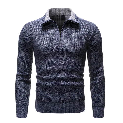 GolfThing Heather Knit Quarter-Zip Sweater