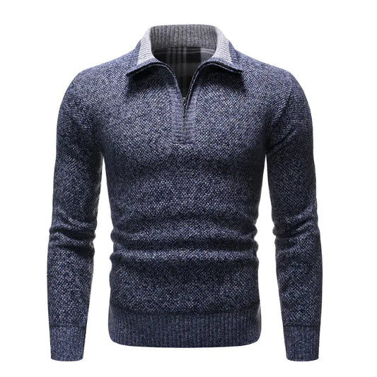 GolfThing Heather Knit Quarter-Zip Sweater