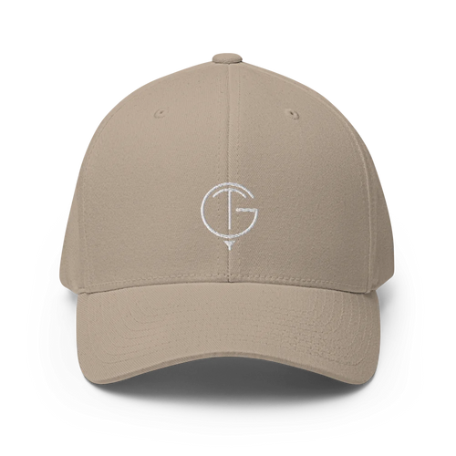 GolfThing Closed-Back Structured Golf Cap | Flexfit Sand