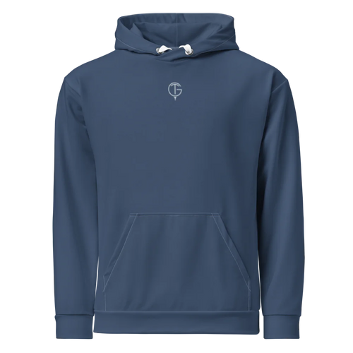 Men's PureForm Golf Hoodie - Graphite Blue White Detailing