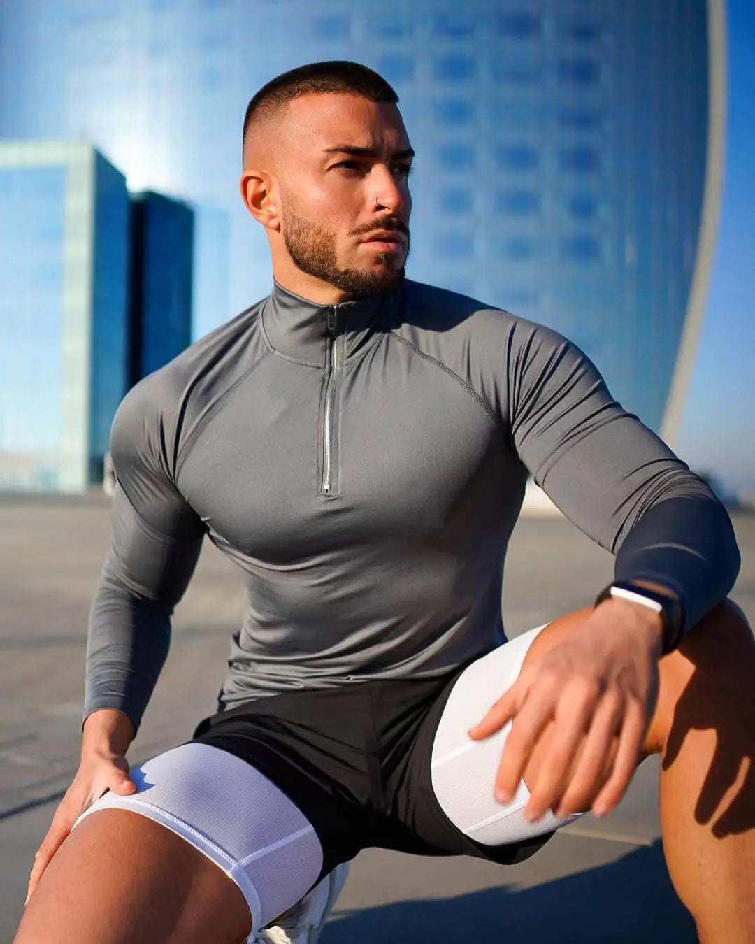 GolfThing High Stretch Quarter Zip Sport Jumper - Quick Dry