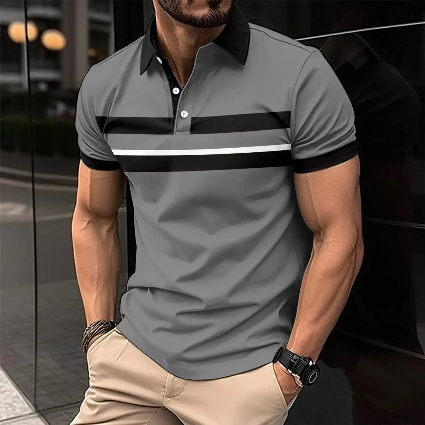 Men's Golf Polo Shirt Pink