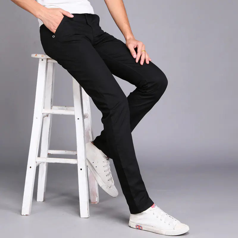 GolfThing Men's Slim Fit Stretch Chinos - Modern Active Fit