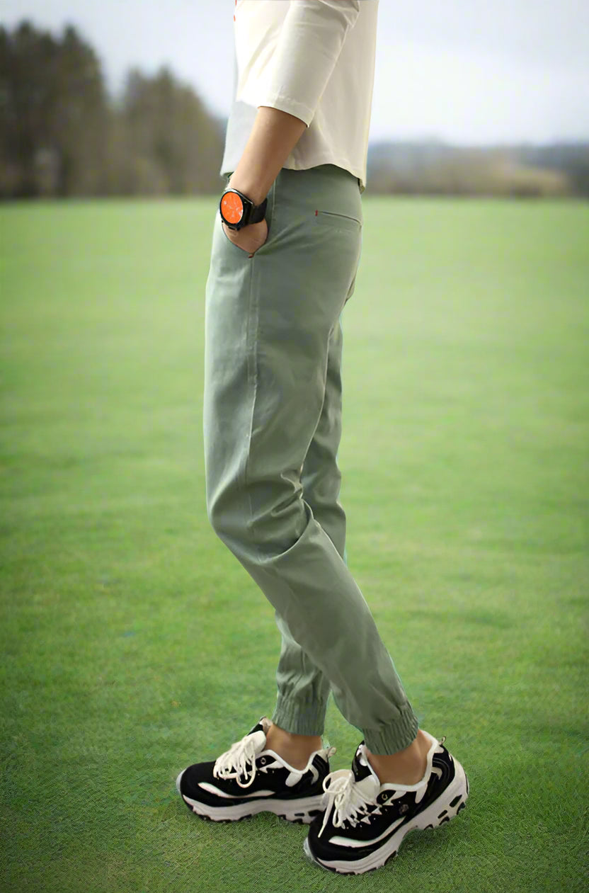 GolfThing Soft Cotton Cuffed Trousers